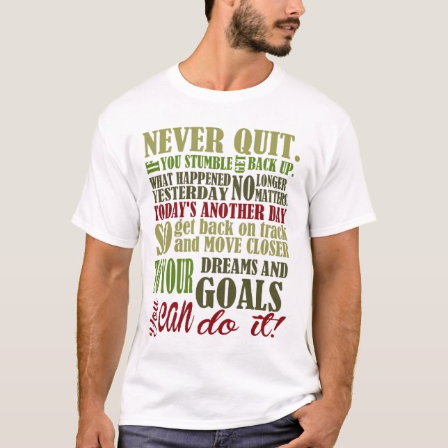 T-shirts Inspirador: Nunca parado (Frente)