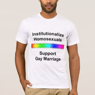 T-shirts Institucionalize o gay Marriag do apoio dos
