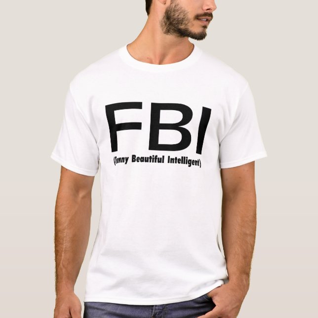 T-shirts Inteligente bonito engraçado do FBI (Frente)