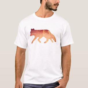 T-shirts Inteligente como uma aguarela tipográfica do Fox