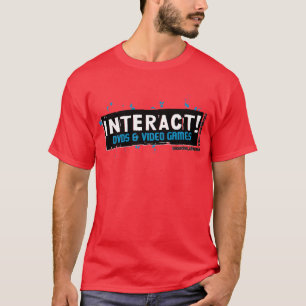 T-shirts Interativo! Branco sobre a turquesa