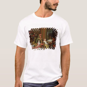 T-shirts Interior com uma senhora em um cravo