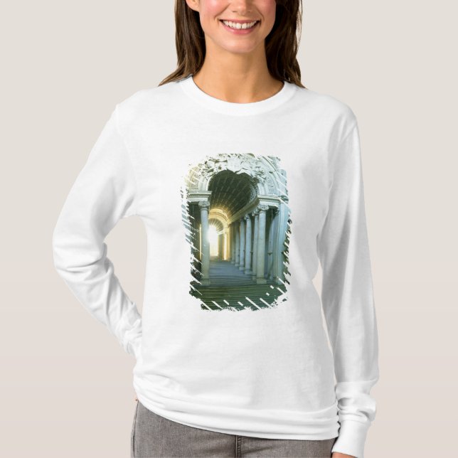 T-shirts Interior com vista da escadaria (Frente)
