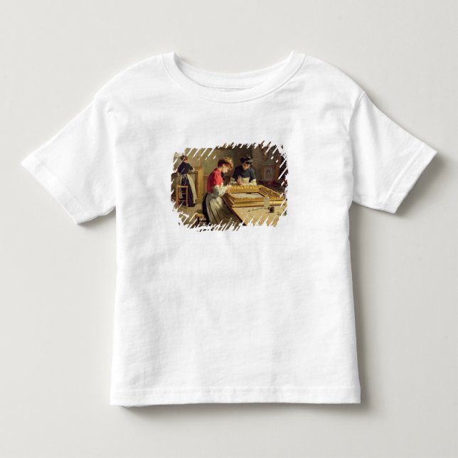 T-shirts Interior de uma oficina do Gilding do quadro (Frente)