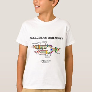 T-shirts Interior do biólogo molecular (réplica do ADN)