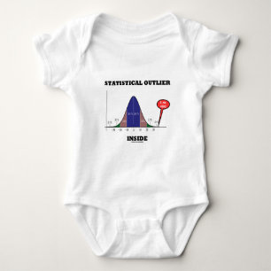 T-shirts Interior estatístico do Outlier (humor da curva d