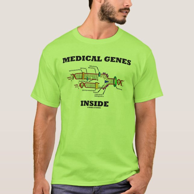 T-shirts Interior médico dos genes (réplica do ADN) (Frente)