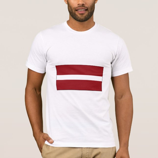T-shirts International da BANDEIRA de Latvia (Frente)