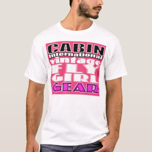 T-shirts International da cabine. Engrenagem da menina da