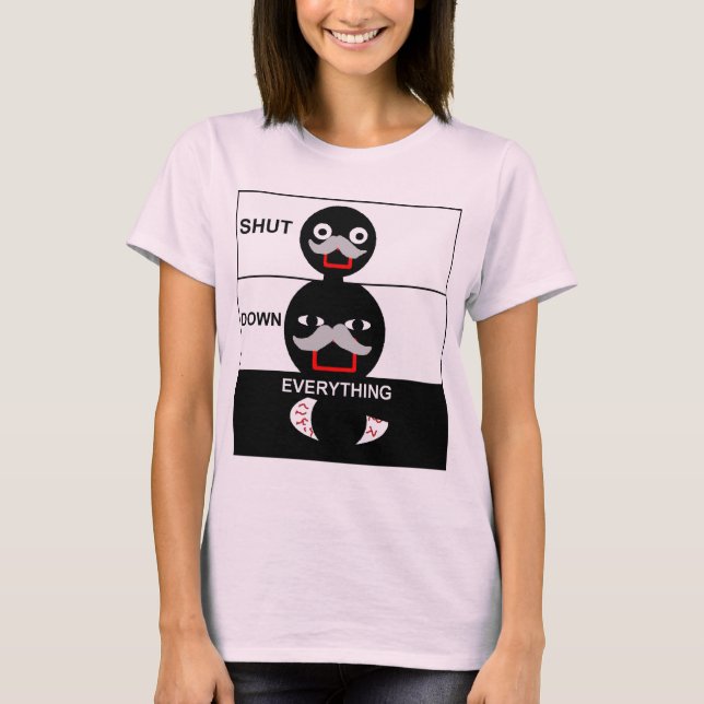 T-shirts Interrompido tudo (Frente)