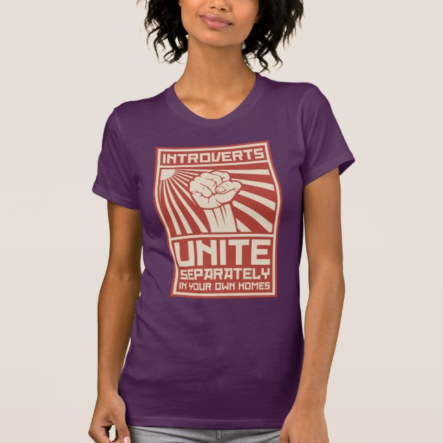 T-shirts Introverts unem-se separada em suas próprias casas (Frente)