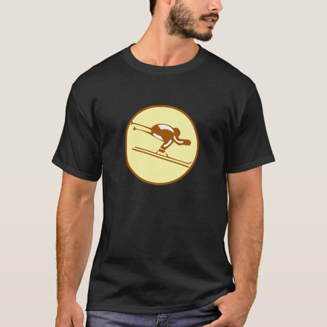 T-SHIRTS INVERNO EM DECLIVE DO ESQUI (Frente)