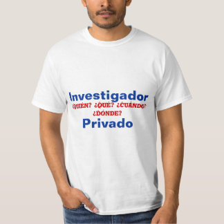 T-shirts Investigador privado espanhol