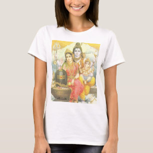 T-shirts Ioga Parvati, Shiva, Ganesh