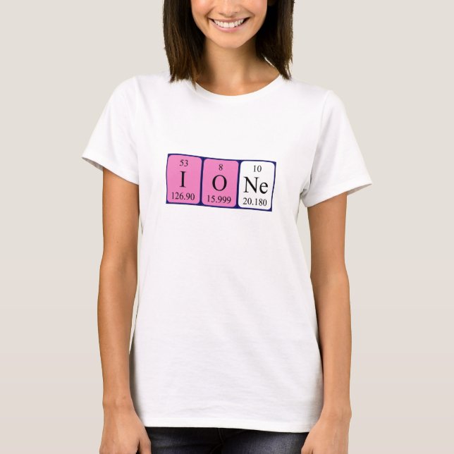 T-shirts Ione periodicamente mesa name shirt (Frente)