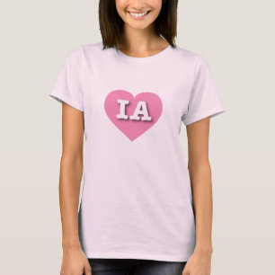 T-shirts Iowa Solid Pink Heart - Big Love