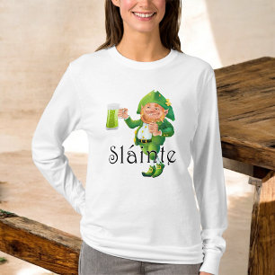 T-shirts "Irish pub leprechaun green cerveja Slainte