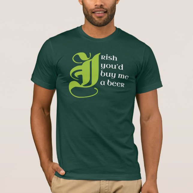 T-shirts Irlandês do dia de St Patrick você comprar-me-ia (Frente)