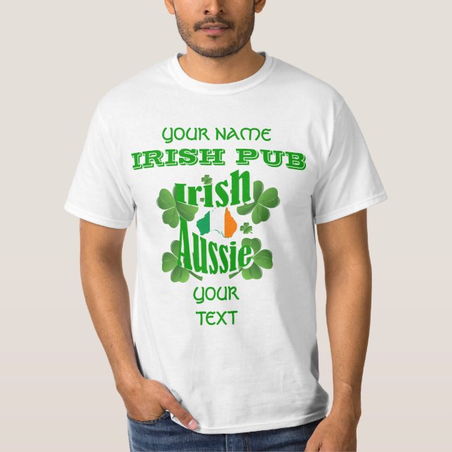 T-shirts Irlandesa Rua Australiana Patrick (Frente)