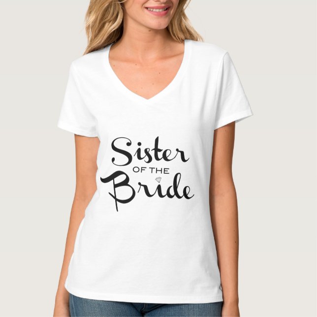 T-shirts Irmã do Preto Bride em Branco (Frente)