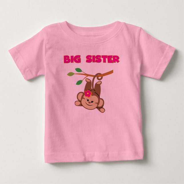 T-shirts Irmã Mais Velha Macaco (Frente)