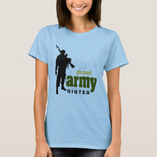 T-shirts Irmã orgulhosa do exército