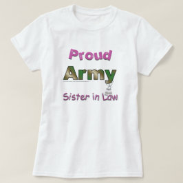 T-shirts Irmã orgulhosa do exército no Tshirt da lei