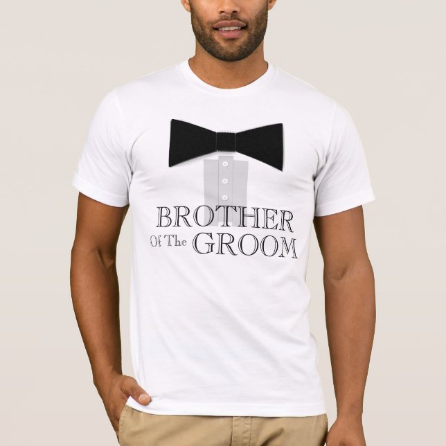 T-shirts Irmão do Arco do Groom Tie (Frente)