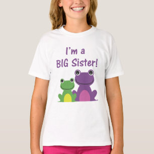 T-shirts Irmão T do sapo da irmã mais velha (roxo/verde)