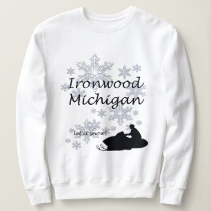 T-shirts Ironwood Michigan Snowmobile Snow Ladies