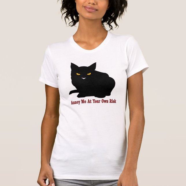T-shirts Irrite-me gato (Frente)