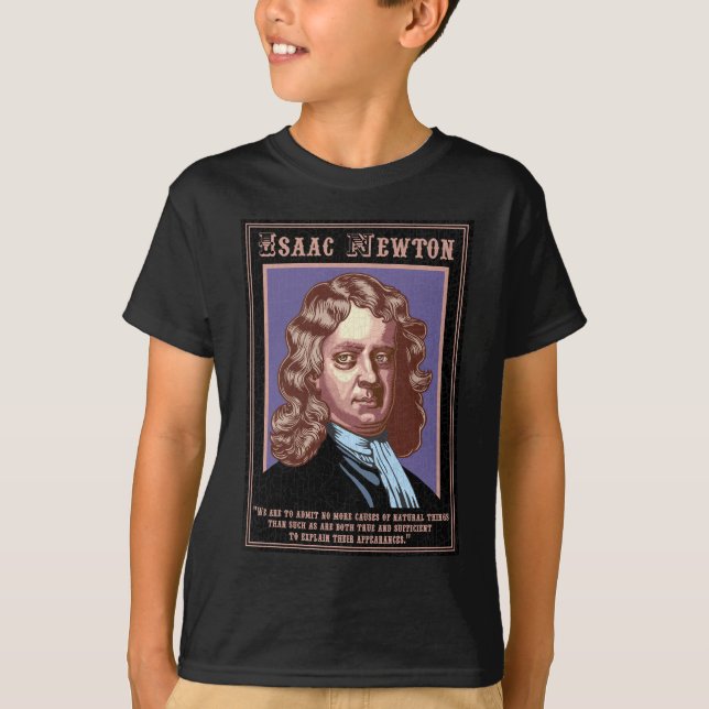 T-shirts Isaac Newton - causas (Frente)