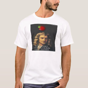 T-shirts Isaac Newton "Ombros de Gigantes" Presentes de Sab