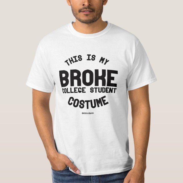 T-shirts Isto é meu quebrou o traje do estudante (Frente)