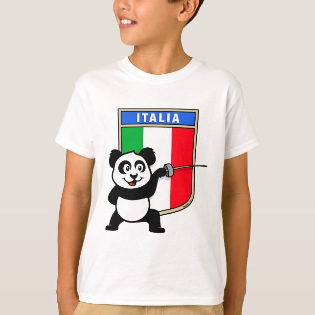 T-shirts Itália Fencing Panda (Frente)