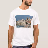 Itália, Sicília, Cefalù, Vista da cidade com Duomo
