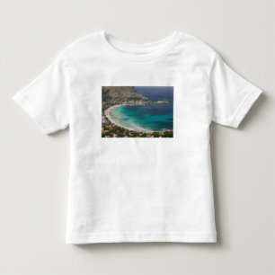T-shirts Itália, Sicília, Mondello, Vista da praia a partir