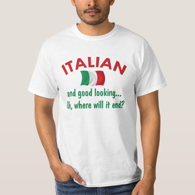 T-shirts Italiano bonito (Frente)