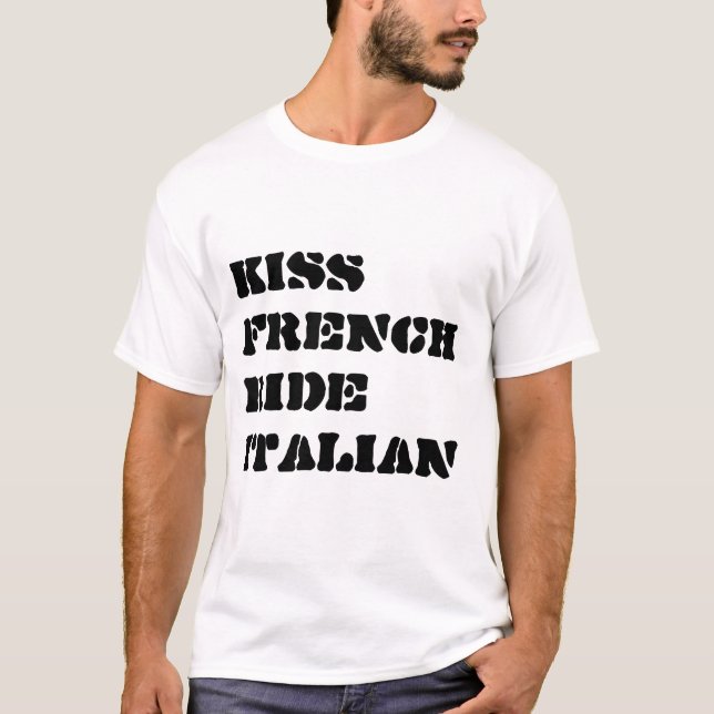 T-SHIRTS ITALIANO DO PASSEIO DO BEIJO FENCH (Frente)