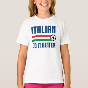 T-shirts Italiano melhora o futebol