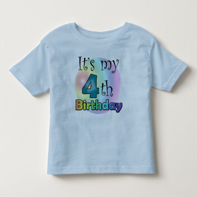 T-shirts It's my 4th Birthday (Frente)