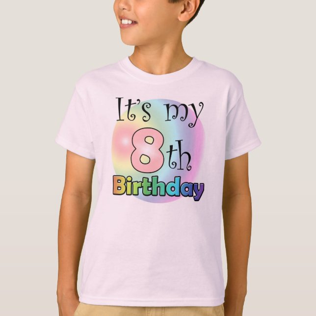 T-shirts It's my 8th Birthday (Girl) (Frente)