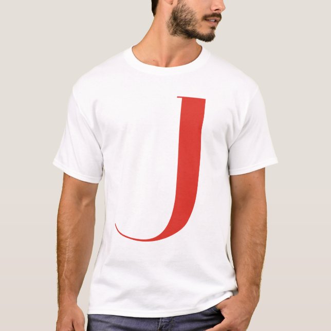 T-shirts J grande: Jeanne Moderno Lettres (Frente)