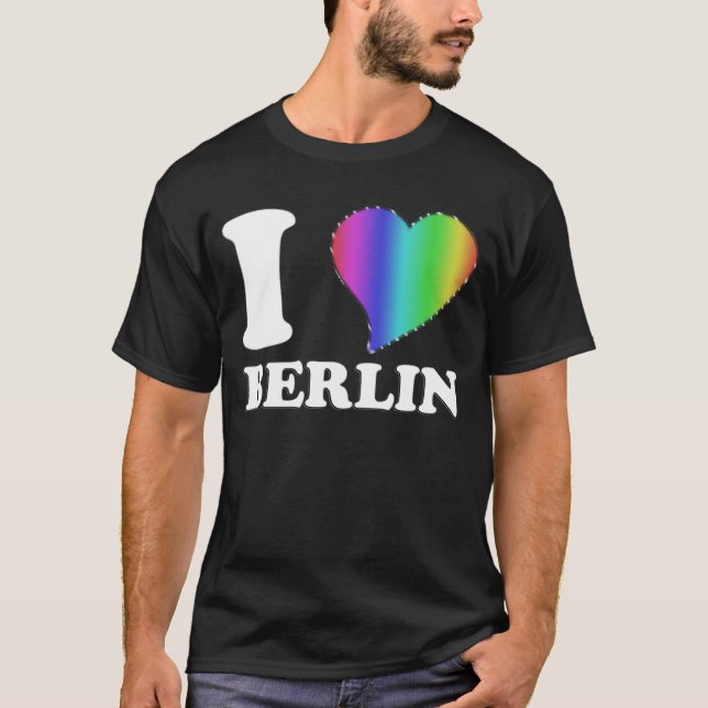 T-SHIRTS J LOVE BERLIM RAINBOW HEART 3D (Frente)