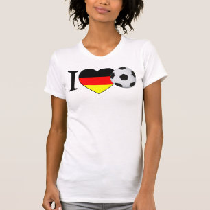 T-shirts “j Love futebol” Alemanha Girls Shirt