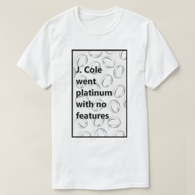 T-shirts J.O Cole foi platina sem características (Frente do Design)