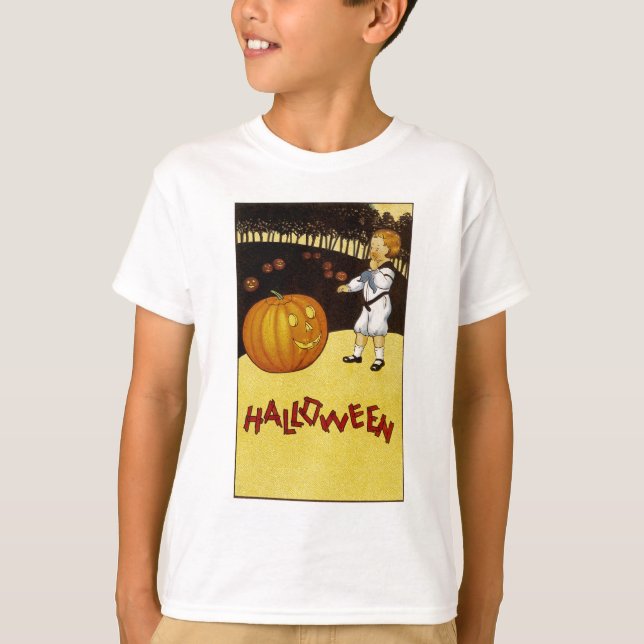T-shirts Jack o'Lantern Pumpkin Patch Halloween (Frente)