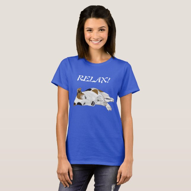 T-shirts Jack Russell dormindo (Frente Completa)