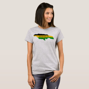 T-shirts Jamaica Map Designer Shirt Roupa Sale; Man Lady