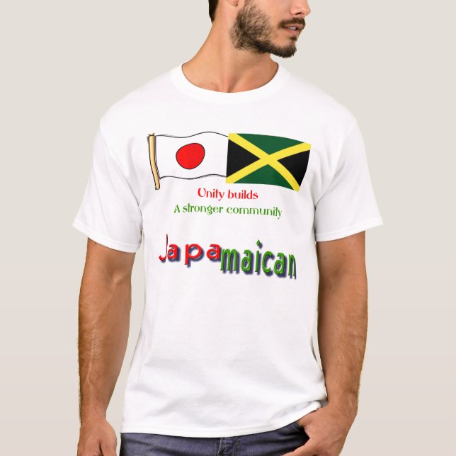 t-shirts jamaicano-japonês (Frente)